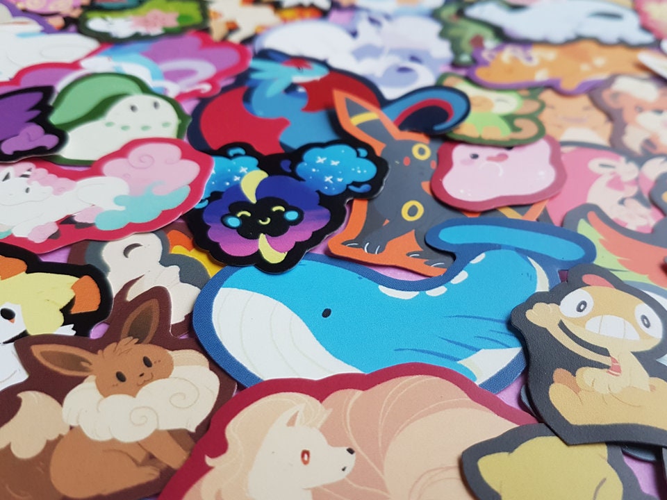 Pokemon Themed Mystery Sticker Pack - 8 Stickers!