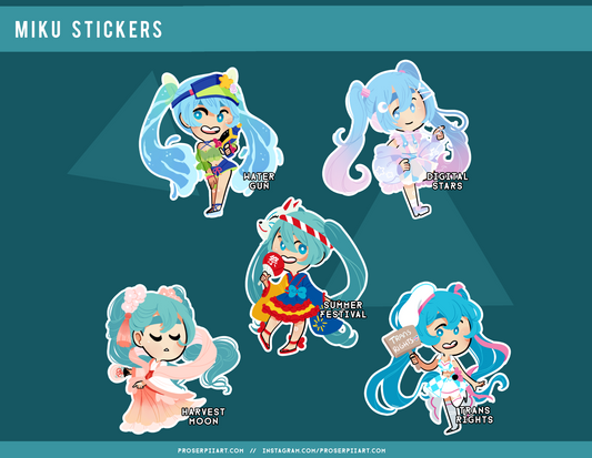 Miku (and Rin and Len) stickers