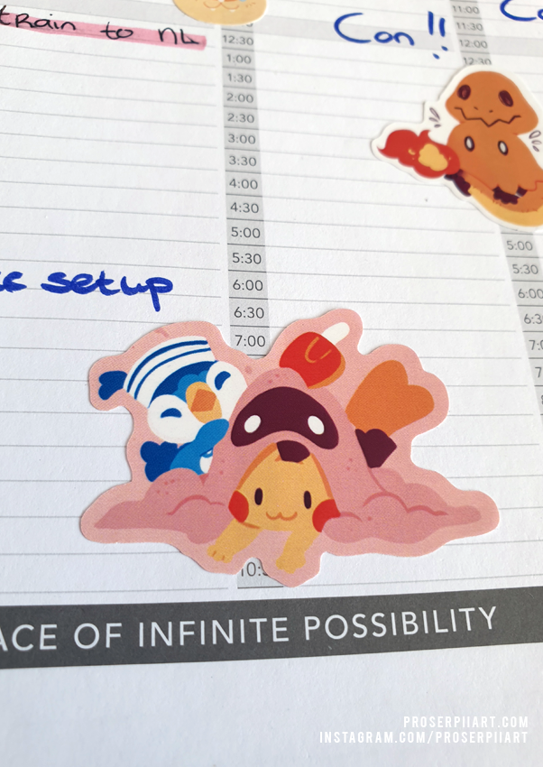 Pokemon Beach Time Vinyl Sticker Sheets