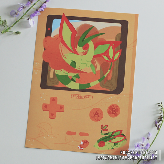 Flygon Gameboy Print A4 or A6
