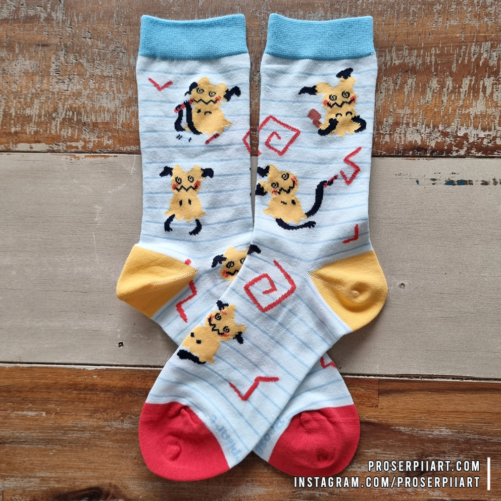 Cotton Mimikyu Inspired Socks