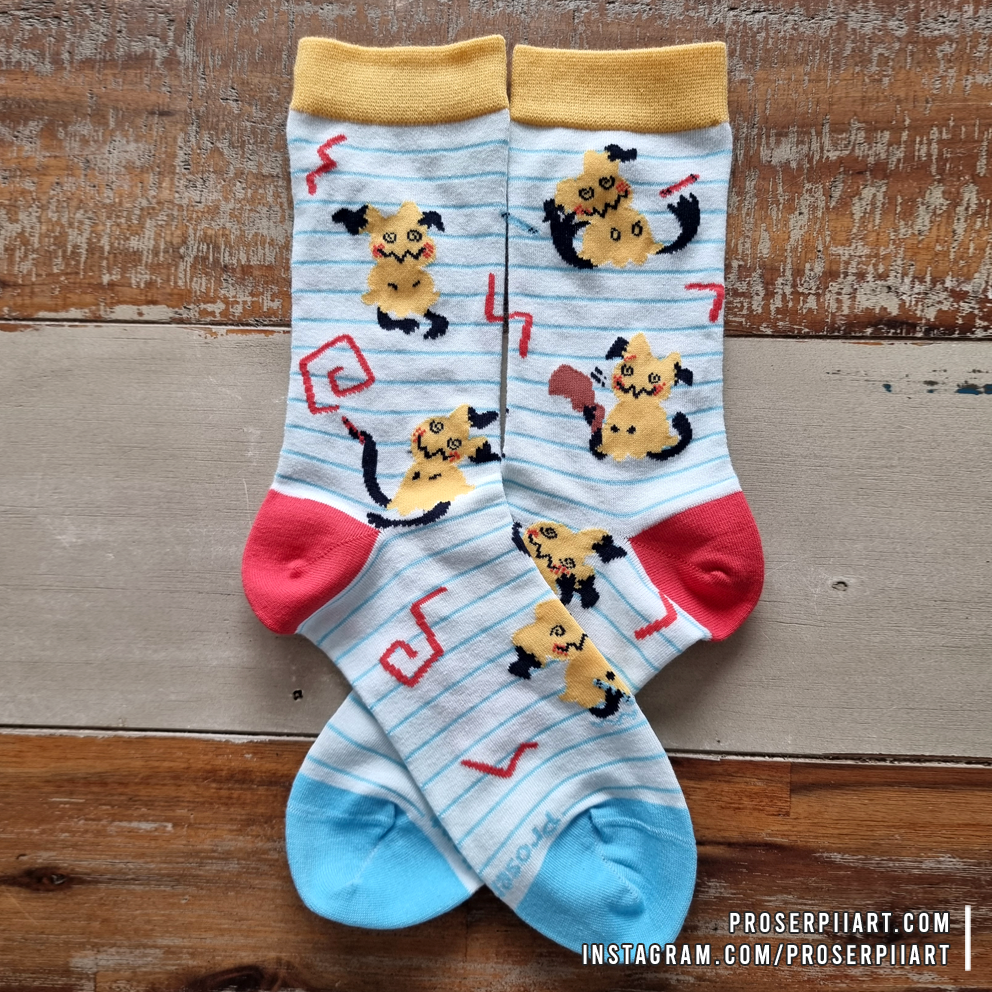 Cotton Mimikyu Inspired Socks