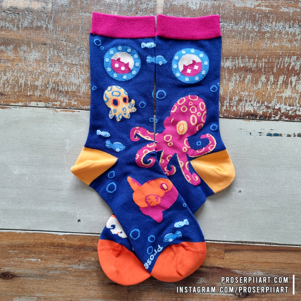 Cotton Octopus Submarine Socks