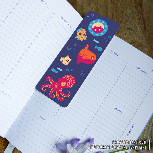 Octopus Submarine Bookmark