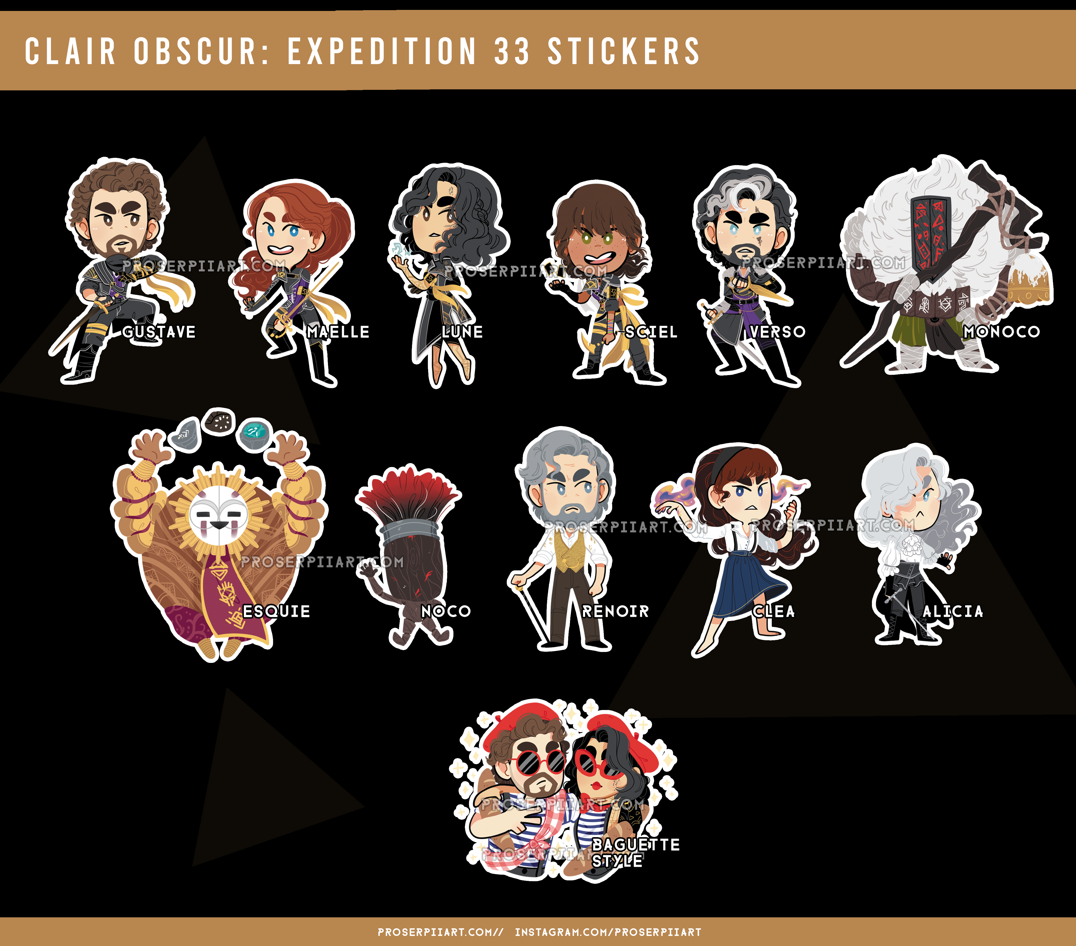 Sickers Single Clair Obscur Expedition 33 Stickers – proserpiiart