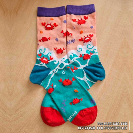 Cotton Crab Rave Socks