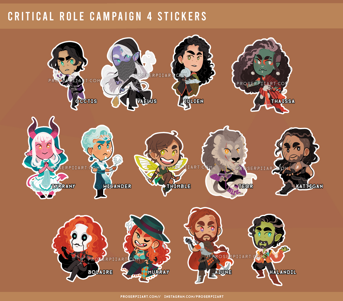Critical Role Campaign 4 Stickers – proserpiiart