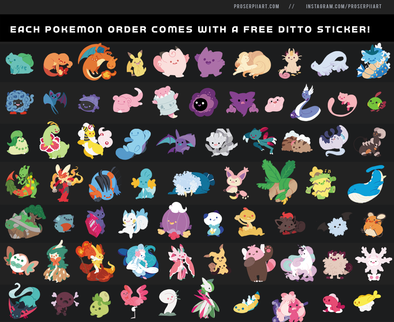 Pokemon Region Starters + Trainers Vinyl Sticker Sheets