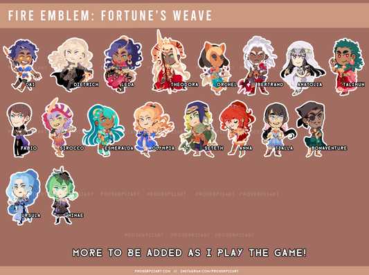 PREORDERS: Fire Emblem Fortune's Weave stickers