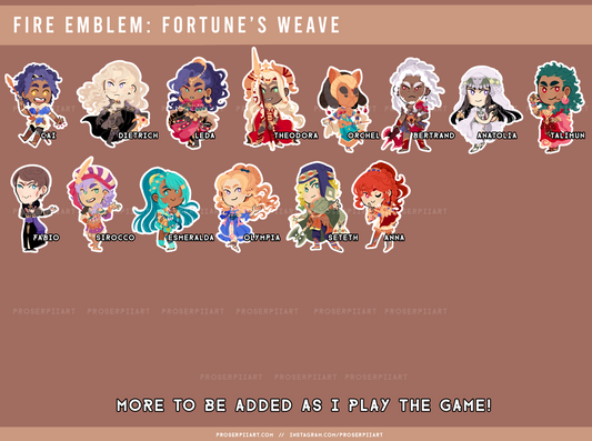 PREORDERS: Fire Emblem Fortune's Weave stickers