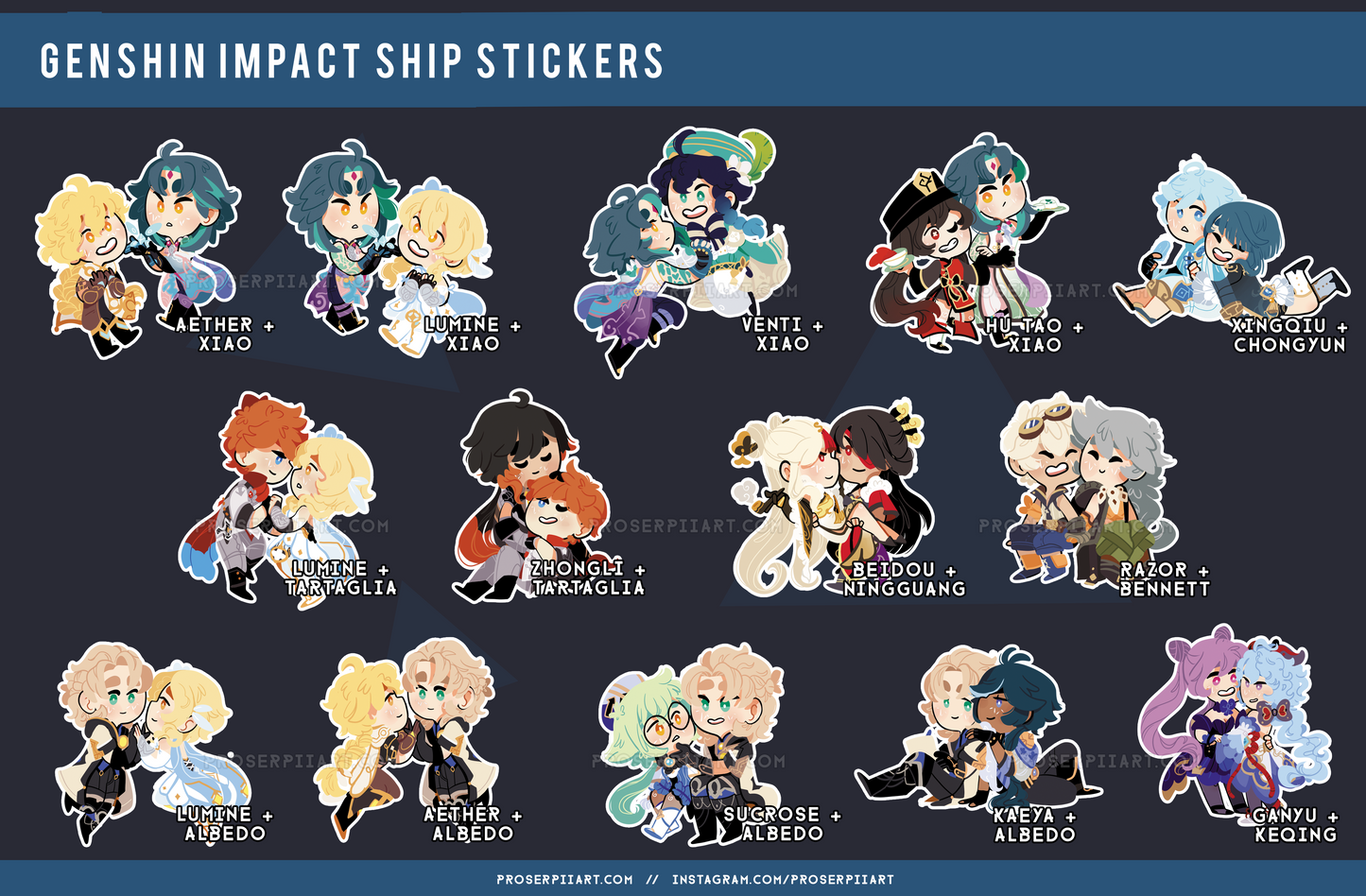 Genshin Impact Ship Stickers