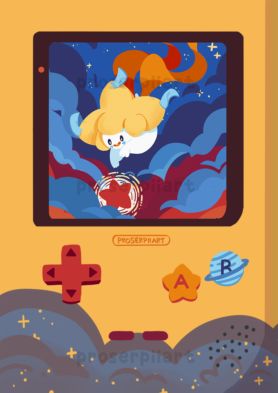 Jirachi Gameboy Print A4 orA6