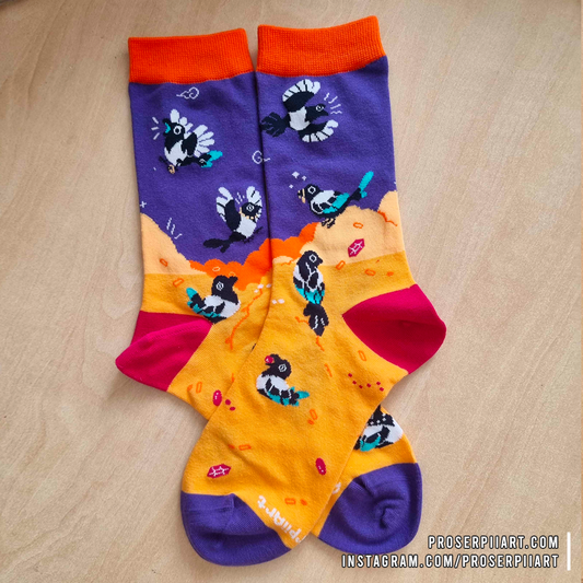 Cotton Magpie Treasure Hoard Socks
