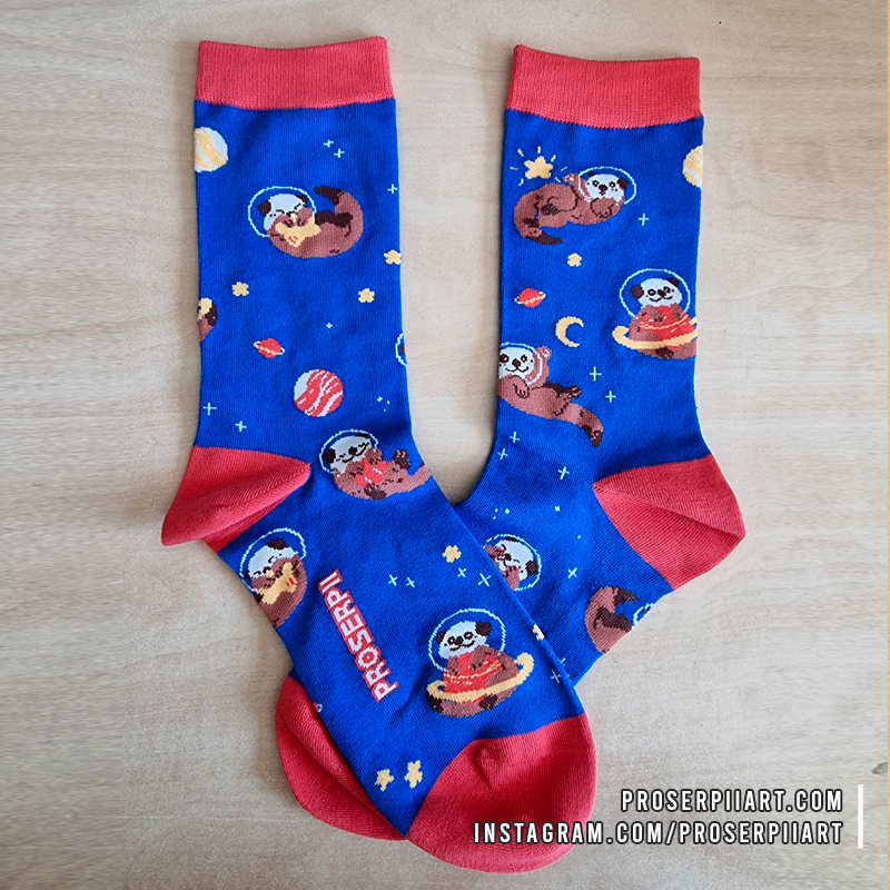 Cotton Otter Space Socks