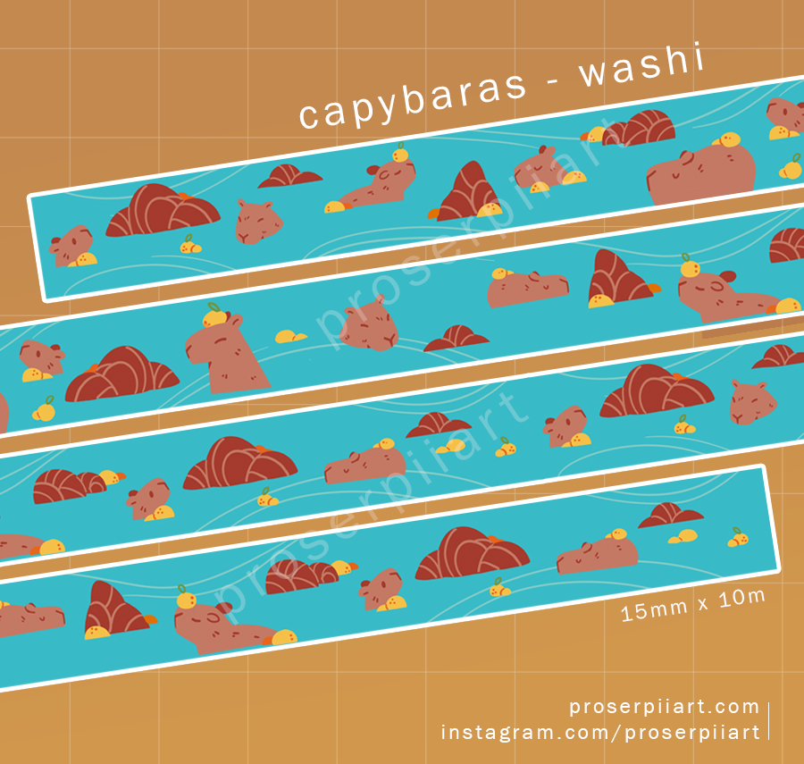 Capybaras Washi Tape