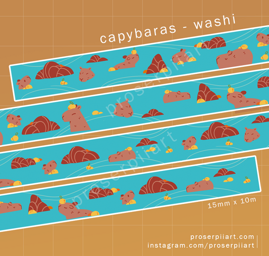 Capybaras Washi Tape