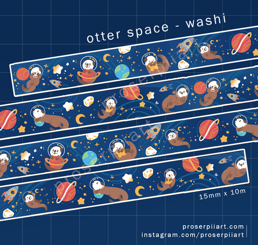 Otter Space Gold Foil Washi Tape