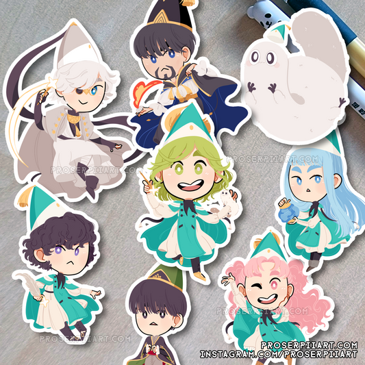 Cute Hat Witch Anime Stickers