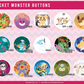 Cute Pocket Monster Inspired Buttons
