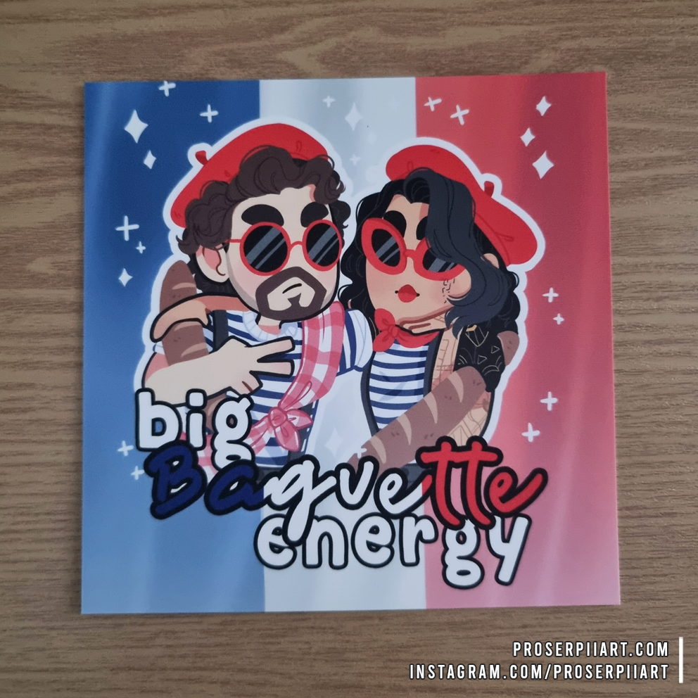 Clair Obscur Baguette Style Postcard Print