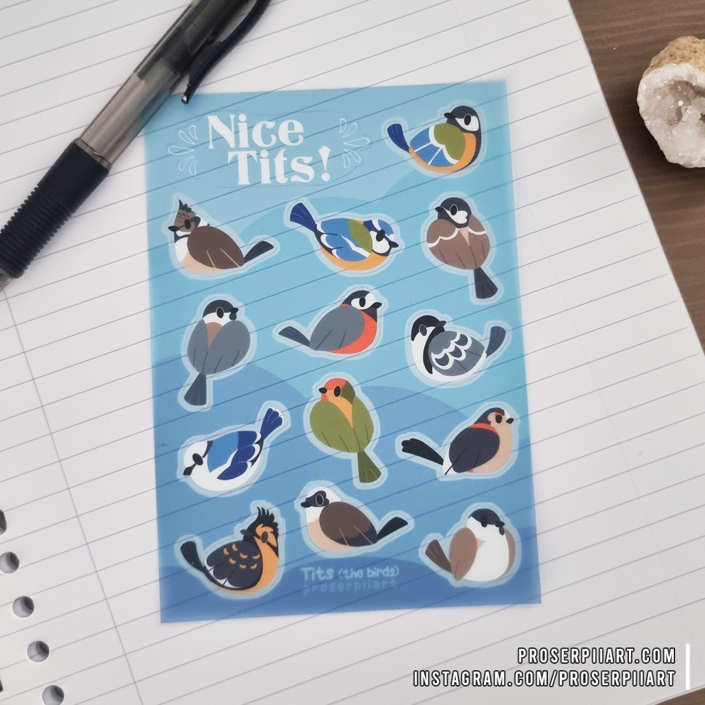 Nice Tits Transparent Sticker Sheets