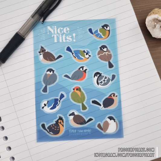 Nice Tits Transparent Sticker Sheets