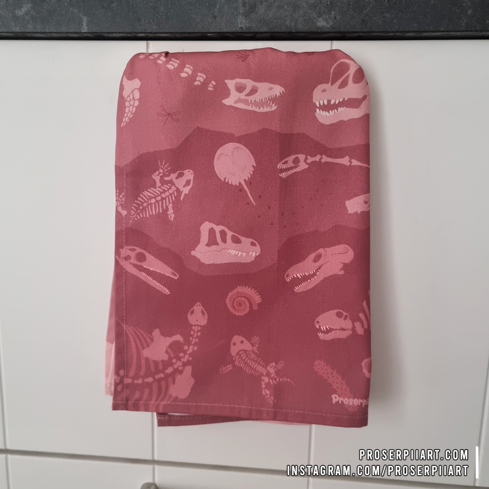 Fossils and Dinosaurs Tea Towel