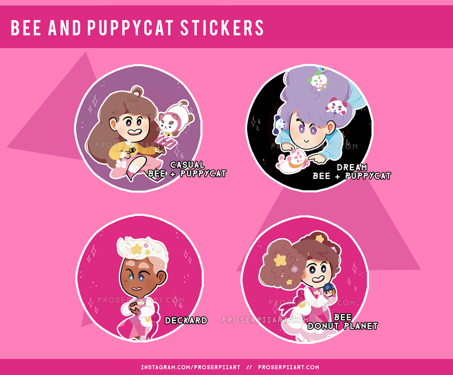 Bee and Puppycat Buttons