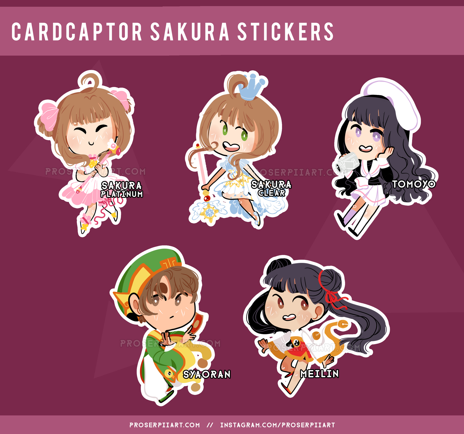  100pcs Kawaii Anime Lovely Stickers Girl Stickers Card Captor  Sakura Stickers : Toys & Games