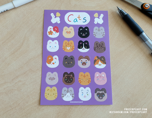 Cats! Vinyl Sticker Sheets