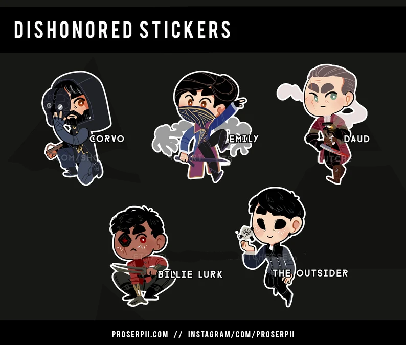 Dishonored stickers
