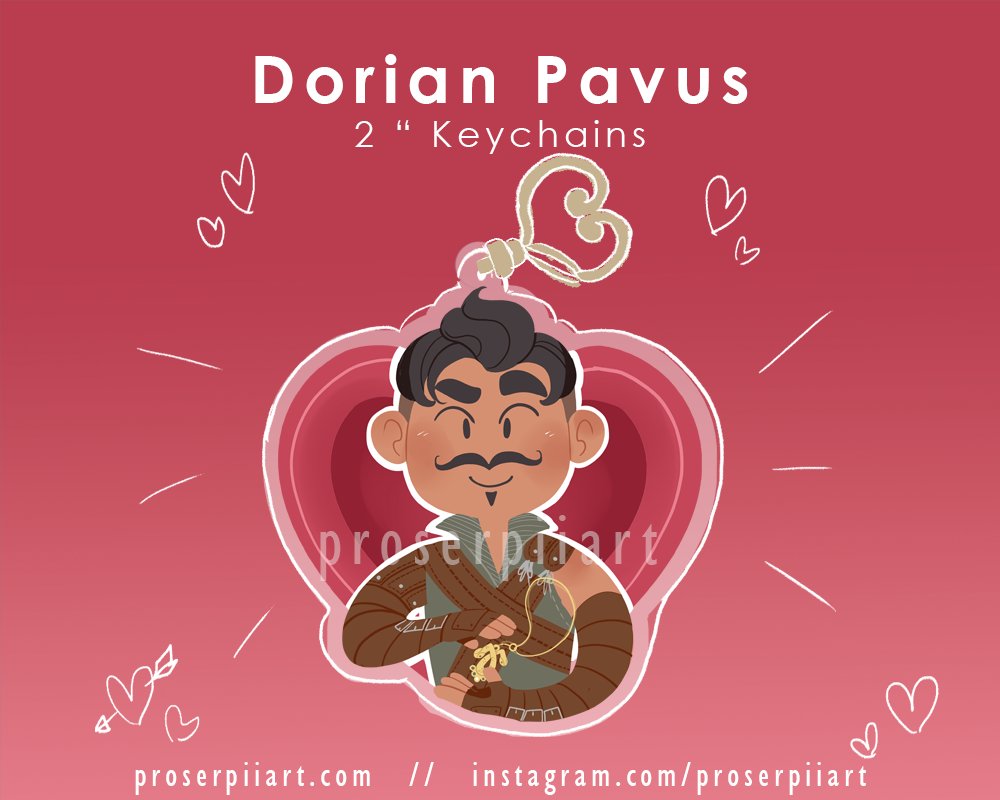 Dorian Pavus 2" Double Sided Acrylic Charm