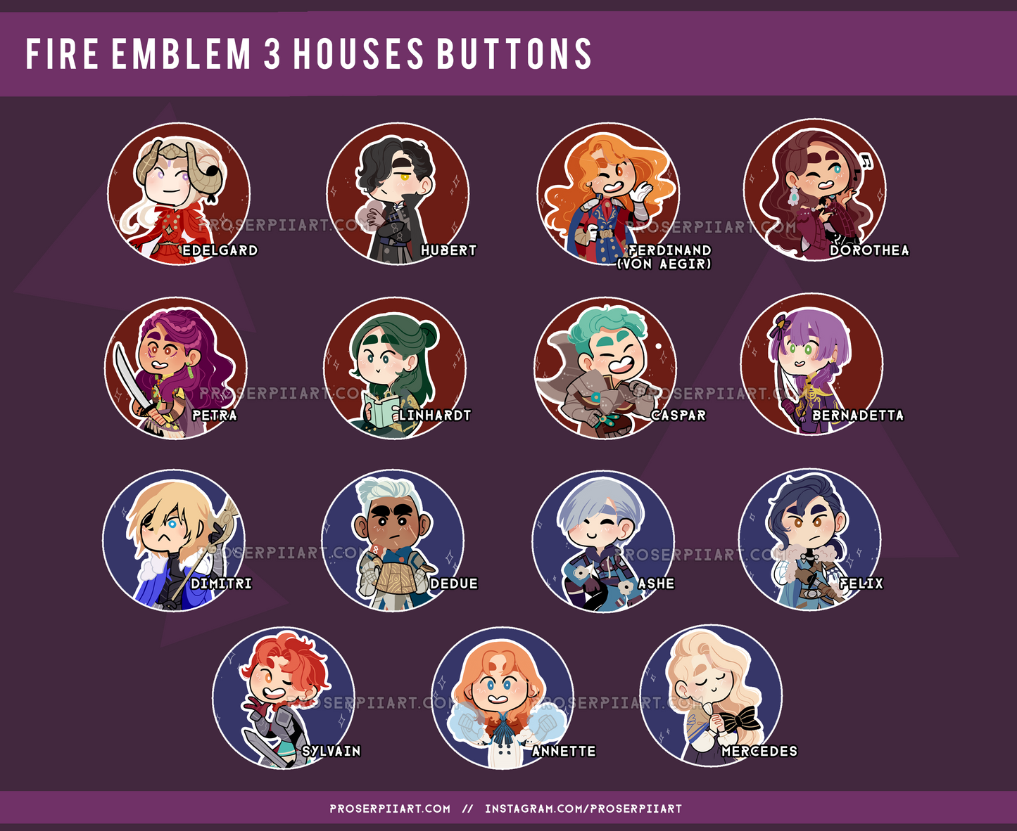 Fire Emblem 3 Houses Buttons