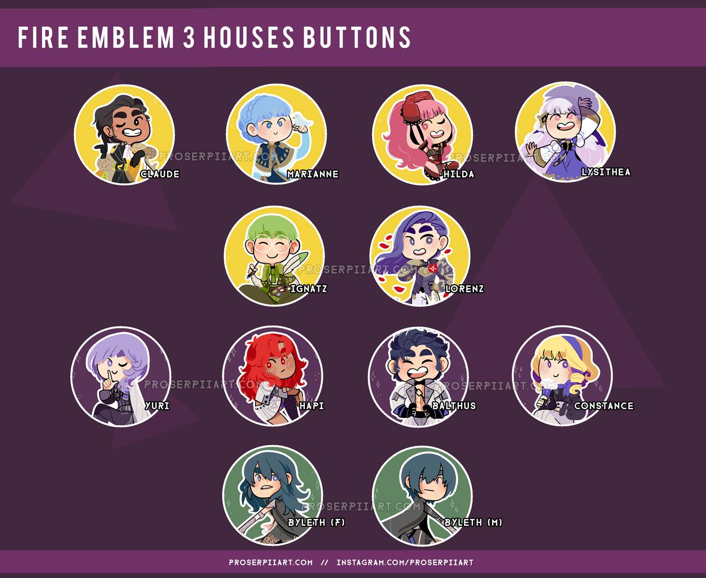 Fire Emblem 3 Houses Buttons