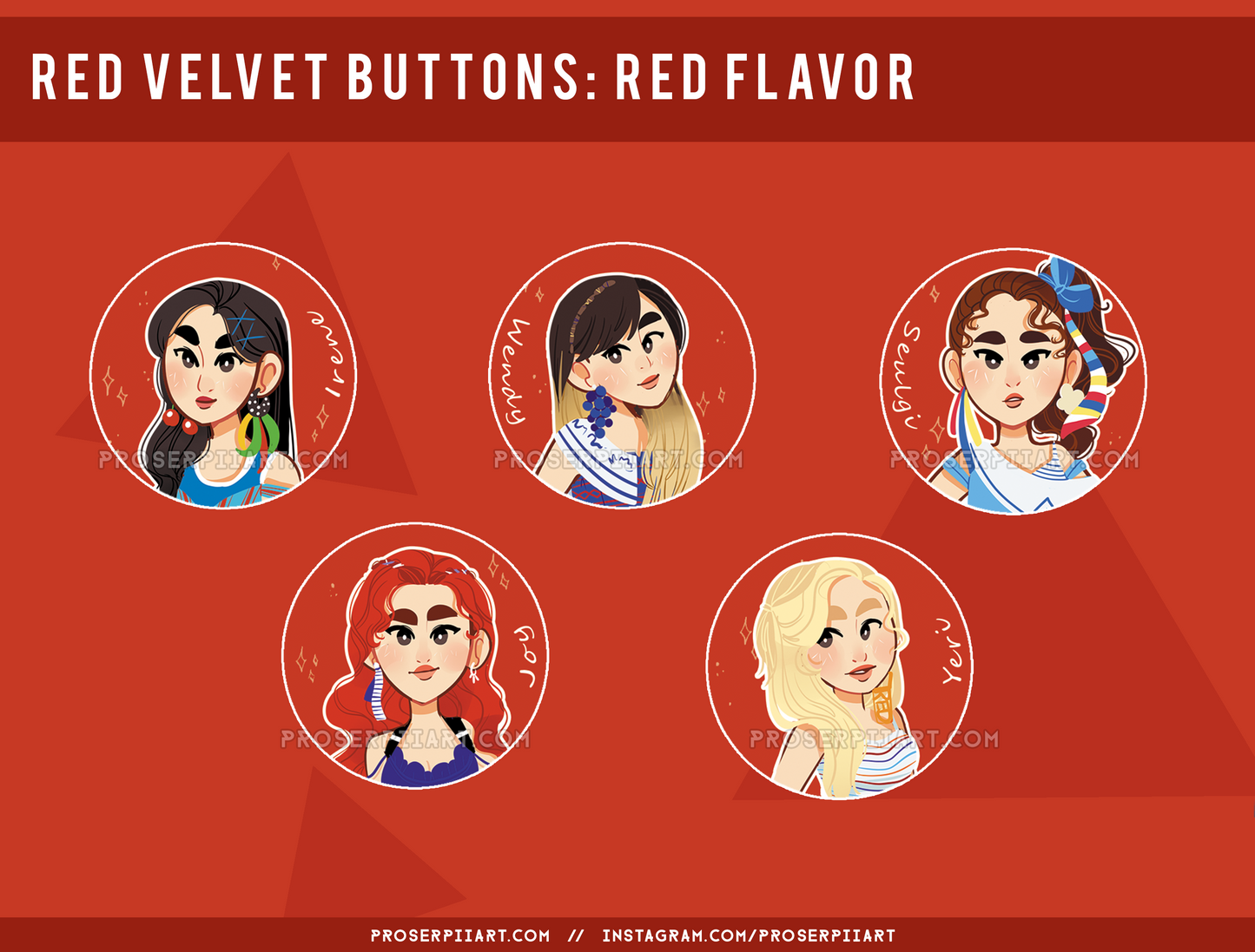 Red Velvet ERAS 1.5inch Badges