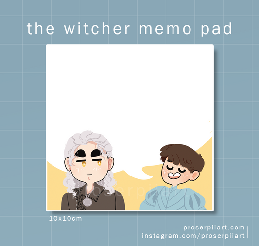 Jaskier and Geralt Memo Pad