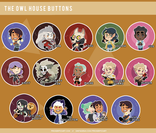 The Owl House Buttons