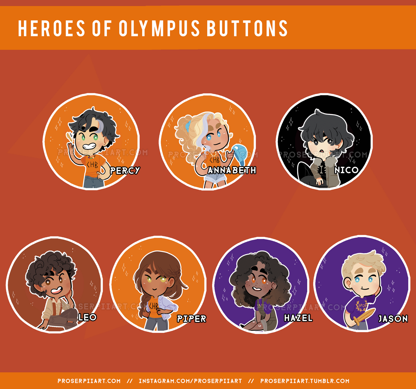 Heroes of Olympus Buttons