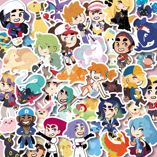 Pokemon ZA and Pokopia Inspired Stickers