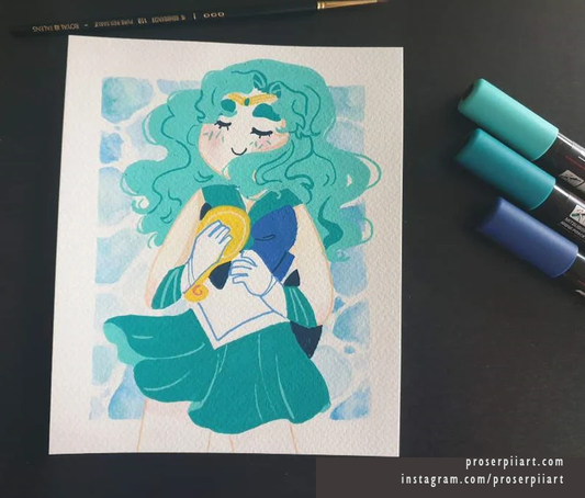 Sailor Neptune Original Posca Painting