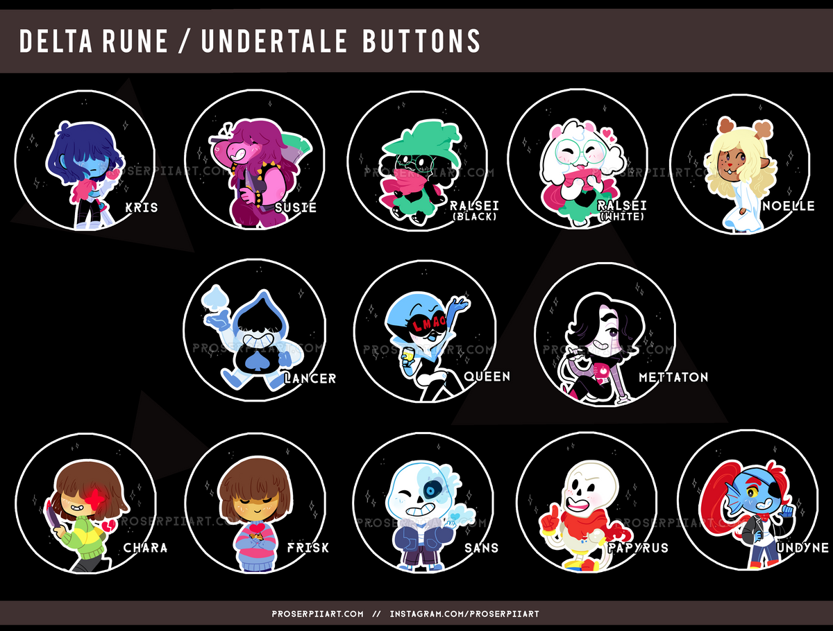Code Button Undertale Deltarune / Undertale Buttons – proserpiiart