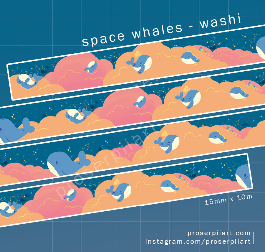 Space Whales Washi Tape