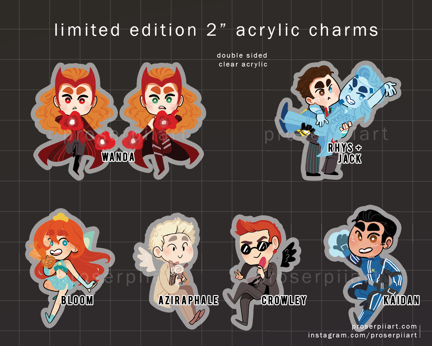 Limited Edition Acrylic Charms