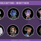 Critical Role Buttons - Mighty Nein and Bells Hells
