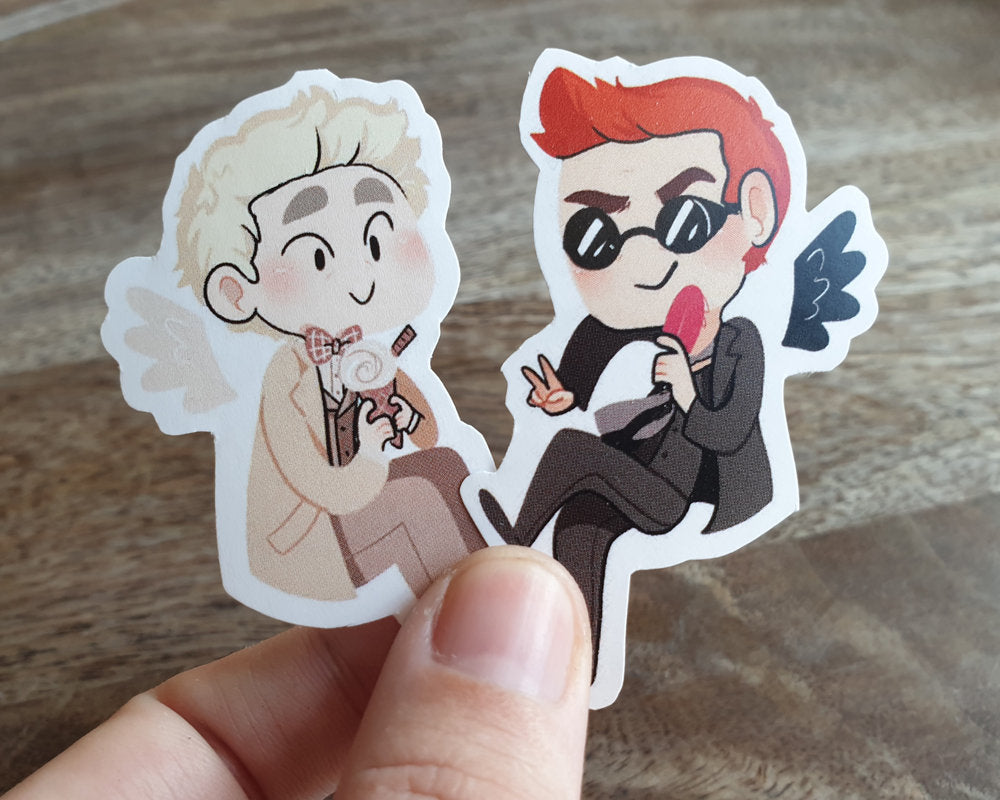 Good Omens Aziraphale & Crowley stickers!