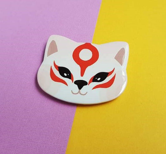 Okami Amaterasu Cat-Shaped Button