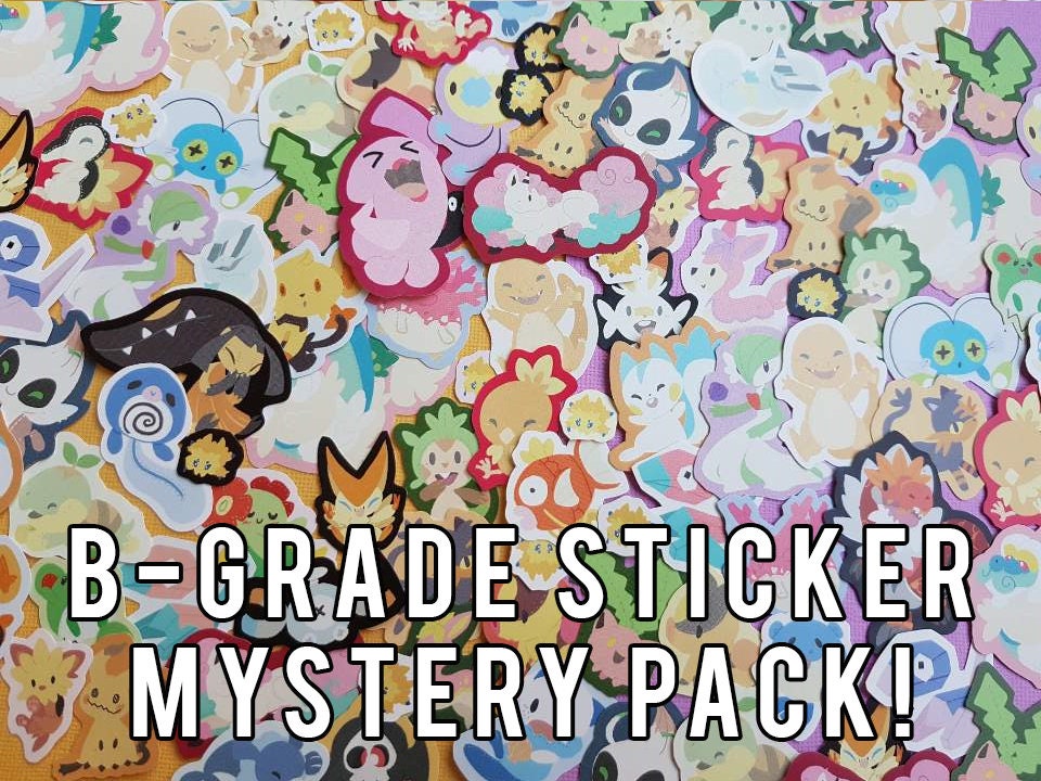 Pokemon B-Grade Stickers Mystery Pack! // Vinyl Pokemon Stickers