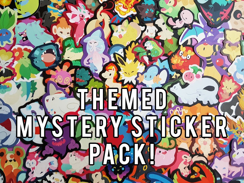 Pokemon Themed Mystery Sticker Pack - 8 Stickers!