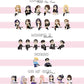 KPOP Stickers Mix and Match / Twice / SHINee / Loona / BLACKPINK / Ateez / Stray Kids / Hyuna / Red Velvet / Aespa / Monsta X / Wonho / Itzy