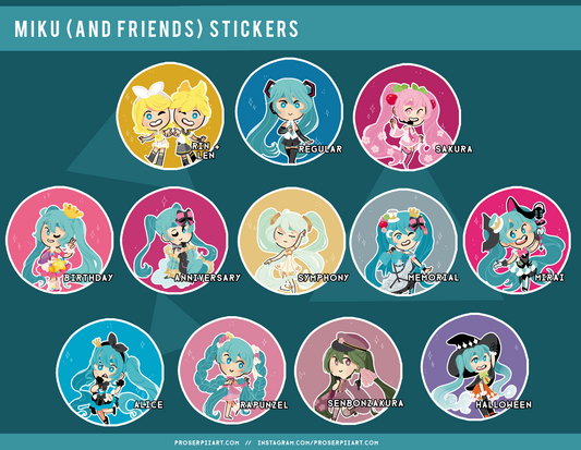 Miku (and Rin and Len) Buttons